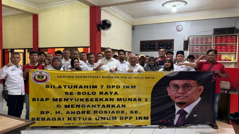 DPD se-Solo Raya Dukung Andre Rosiade jadi Calon Tunggal Ketum DPP IKM 2025-2030